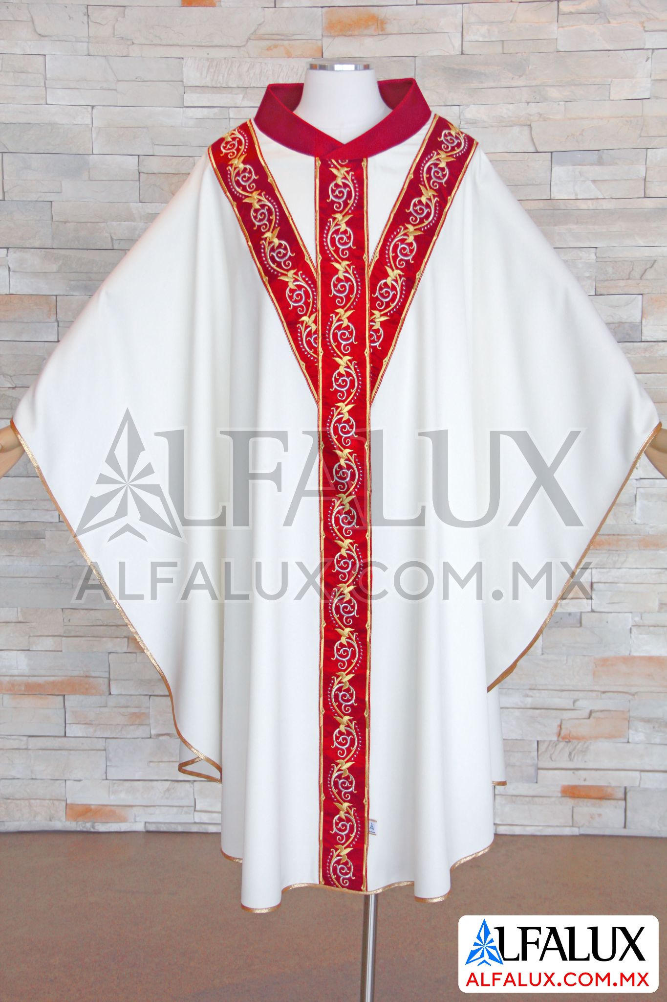 15 CARDENAL Alfalux Casulla Central YEE Blanco RojoQuem CuelloBord 12 (1)